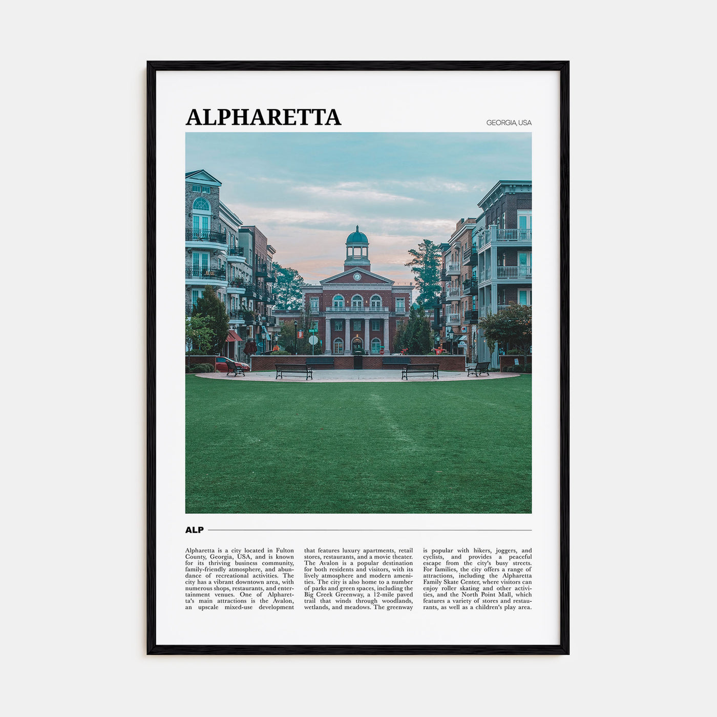 Alpharetta Travel Color Poster