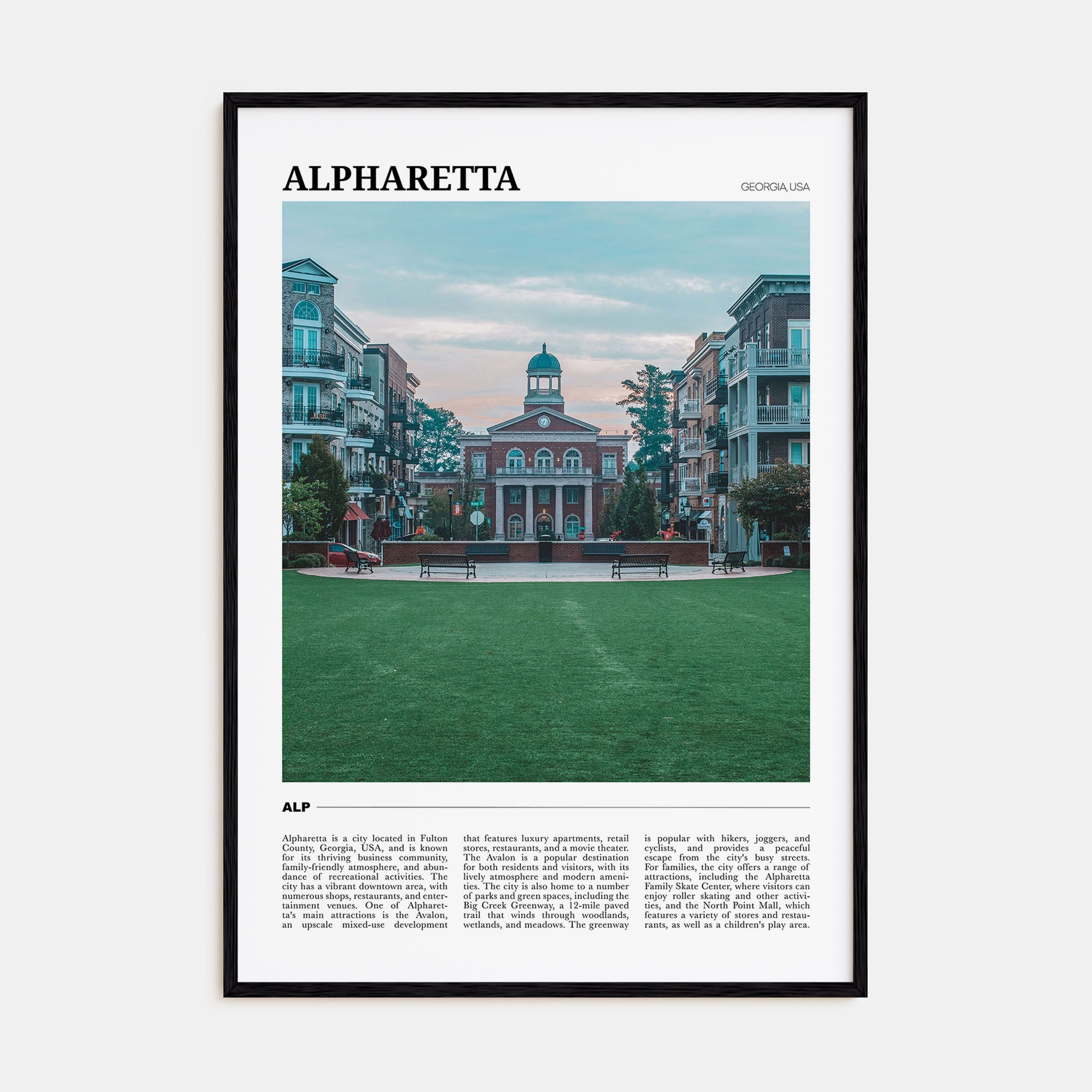 Alpharetta Travel Color Poster