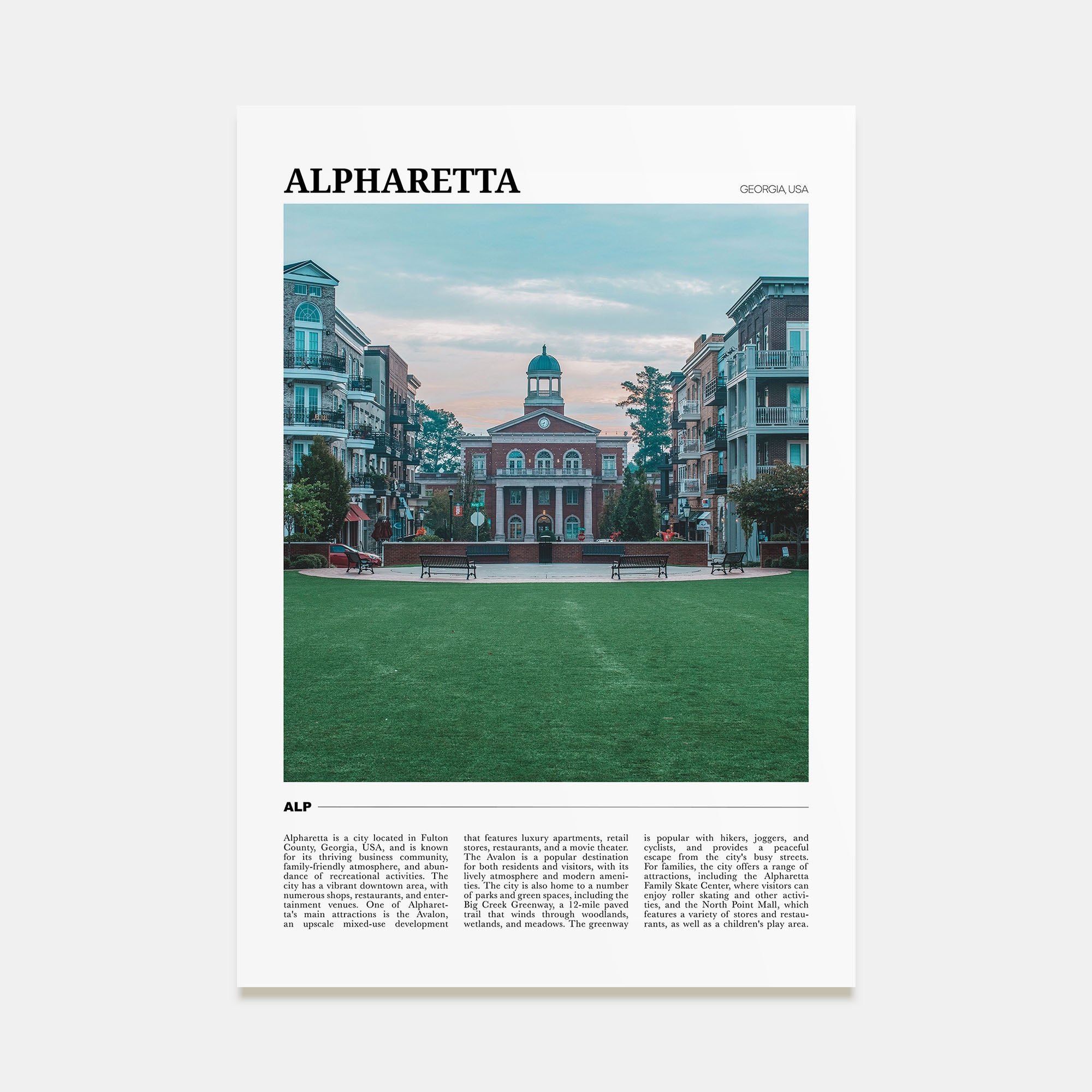 Alpharetta Travel Color Poster