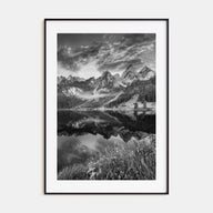 Alpine Landscape Photo B&W Poster
