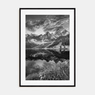Alpine Landscape Photo B&W Poster
