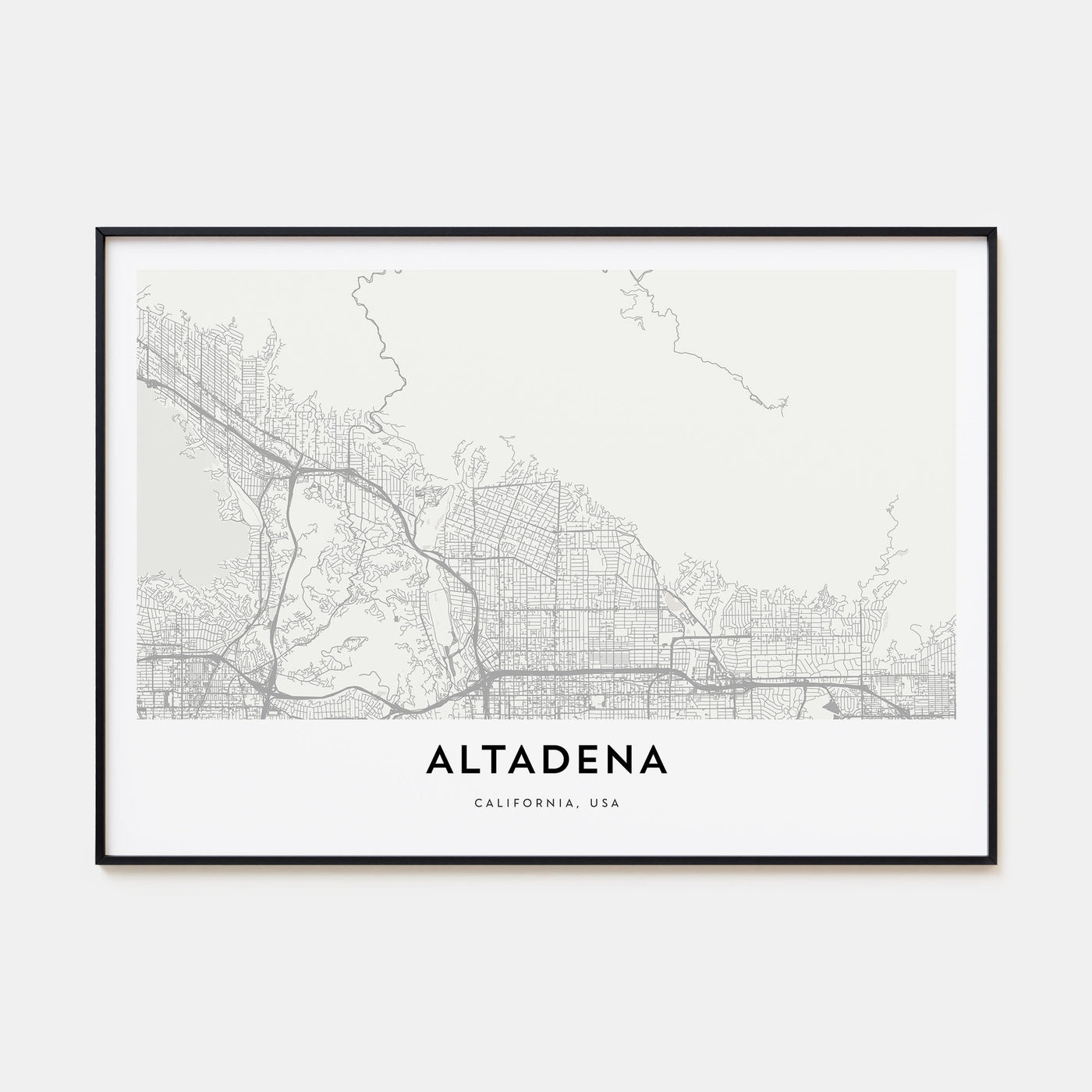 Altadena Map Landscape Poster