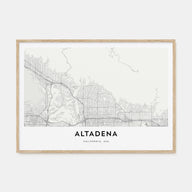 Altadena Map Landscape Poster