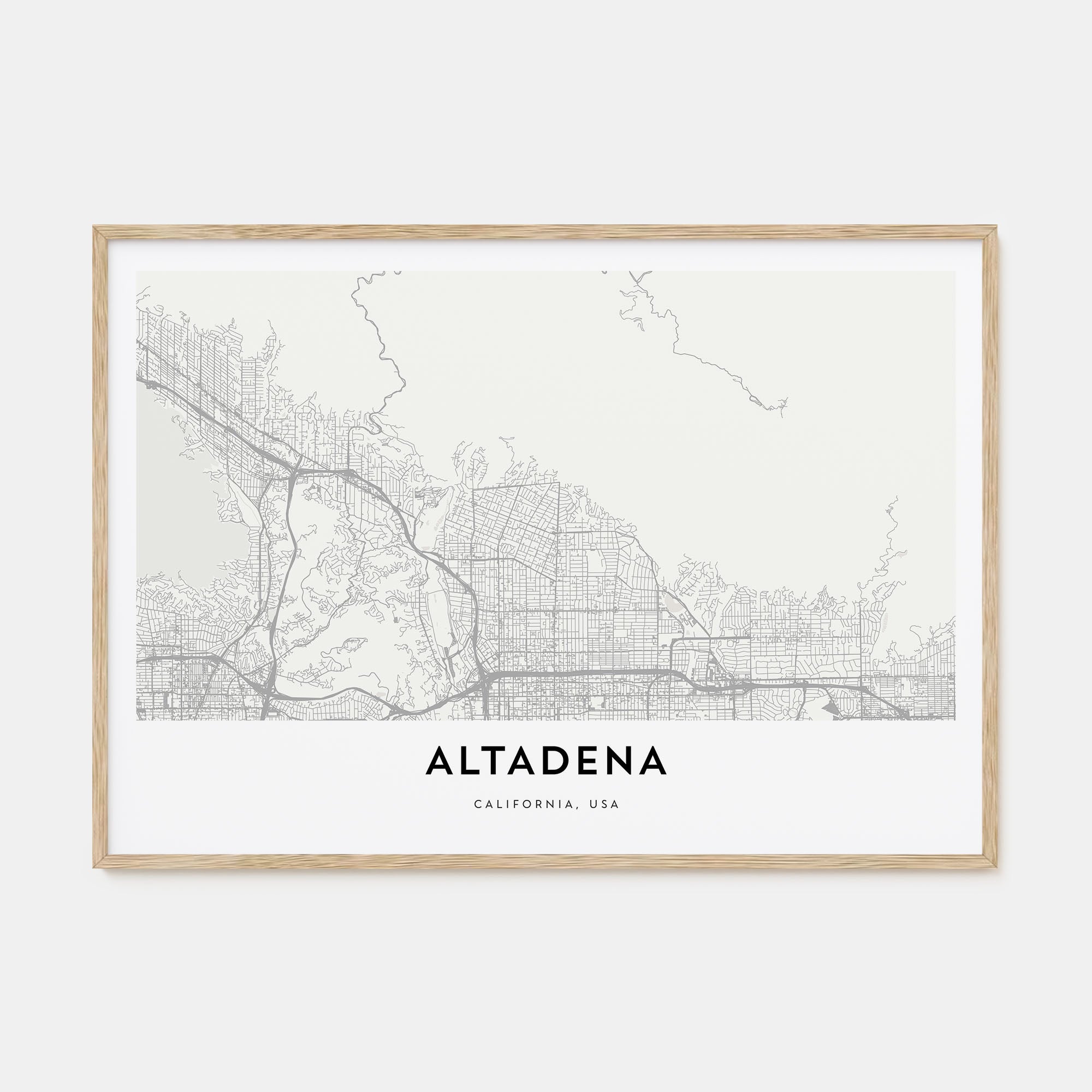 Altadena Map Landscape Poster