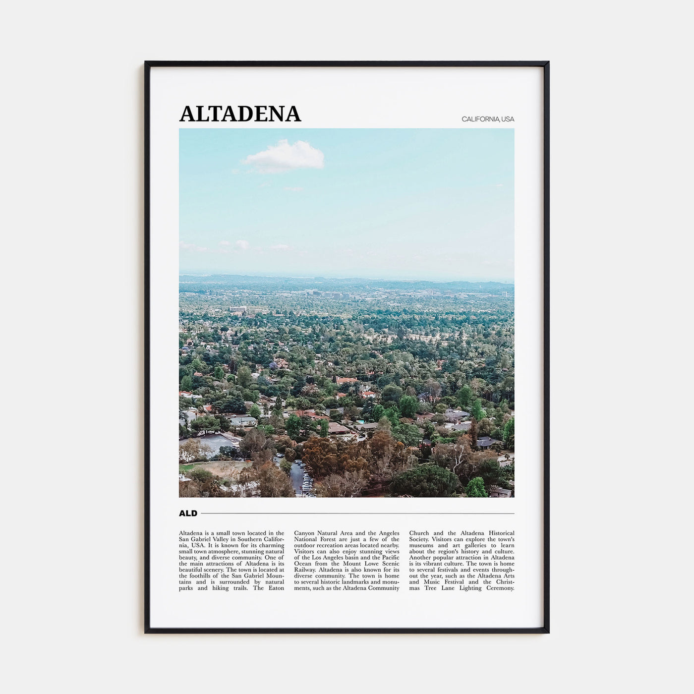 Altadena Travel Color Poster
