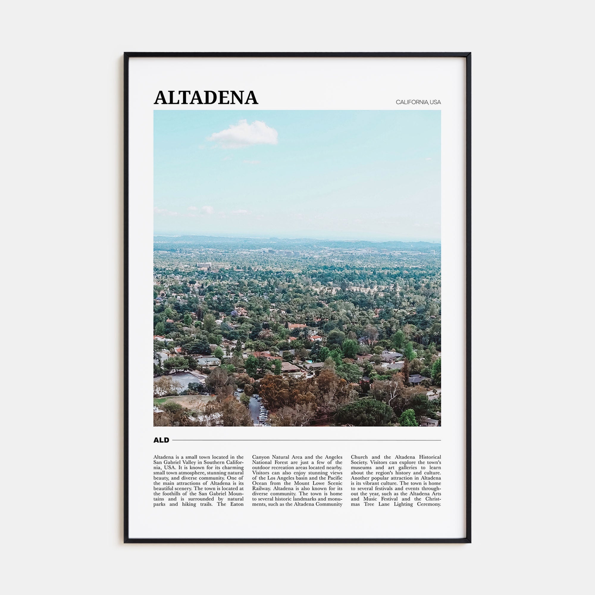 Altadena Travel Color Poster