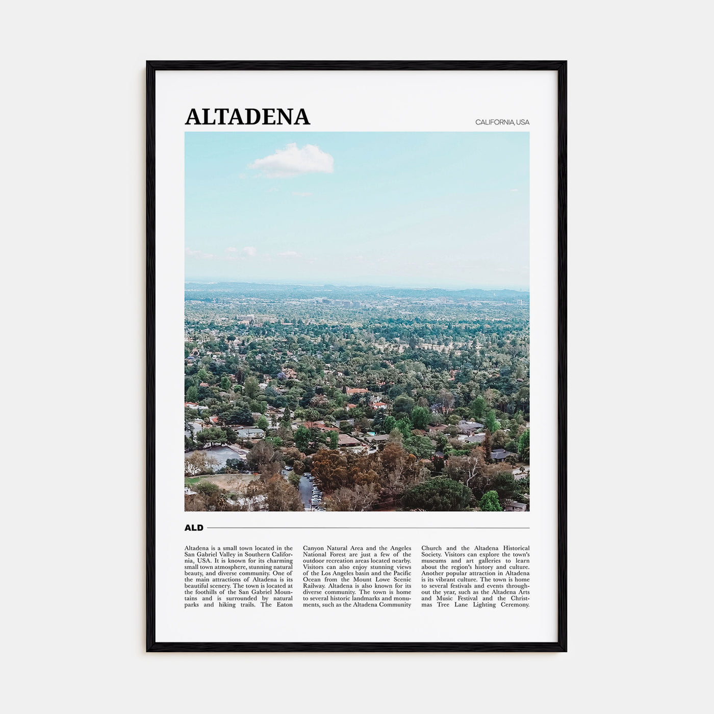 Altadena Travel Color Poster