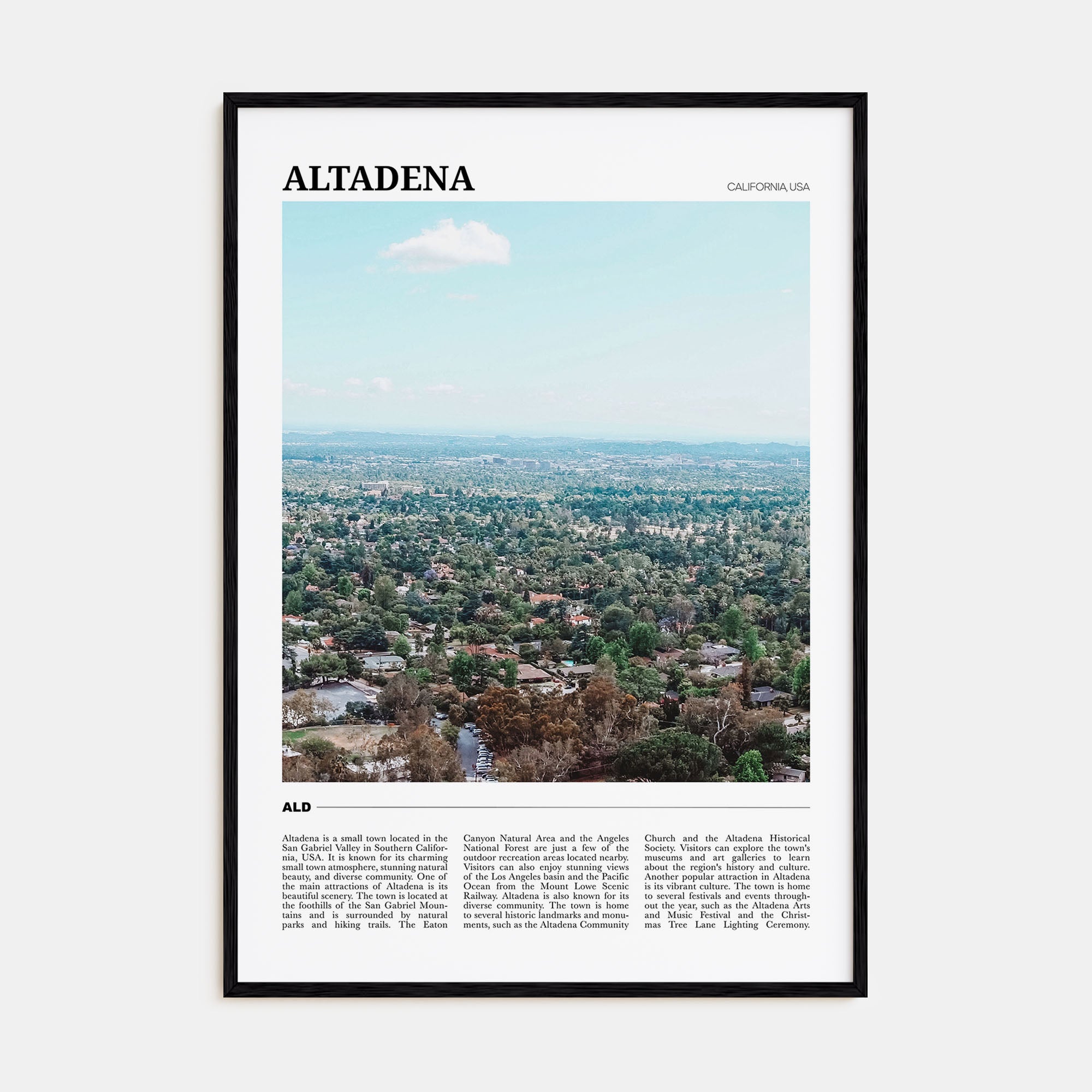 Altadena Travel Color Poster
