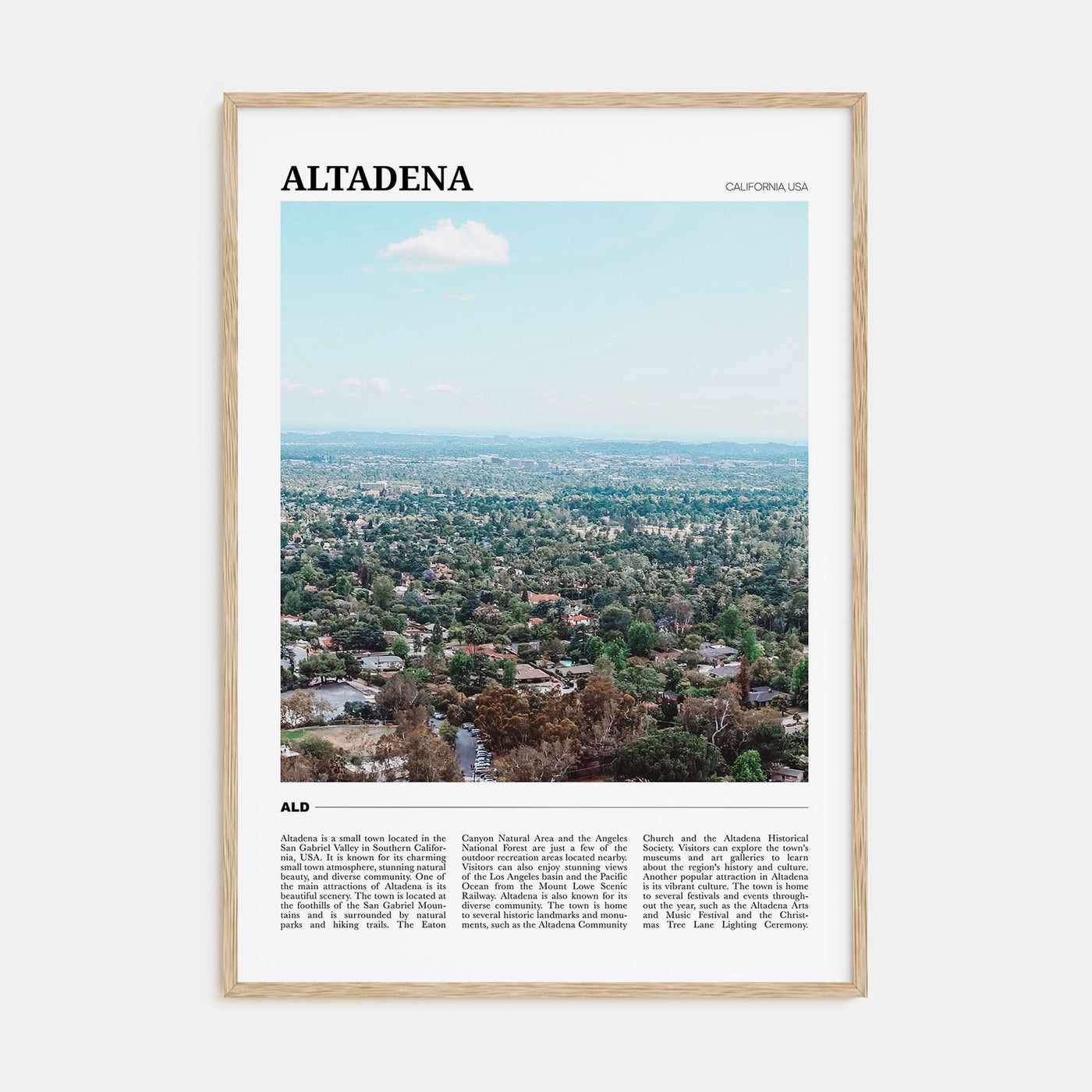 Altadena Travel Color Poster