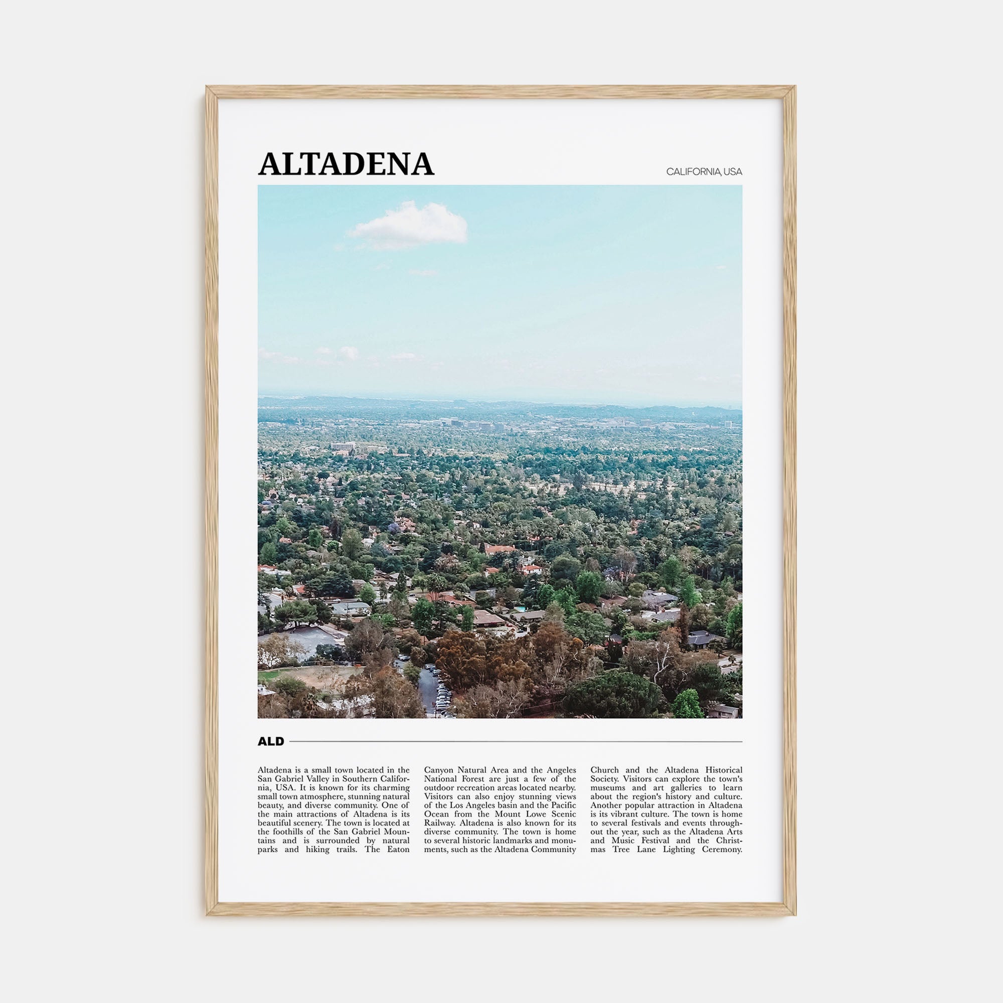 Altadena Travel Color Poster
