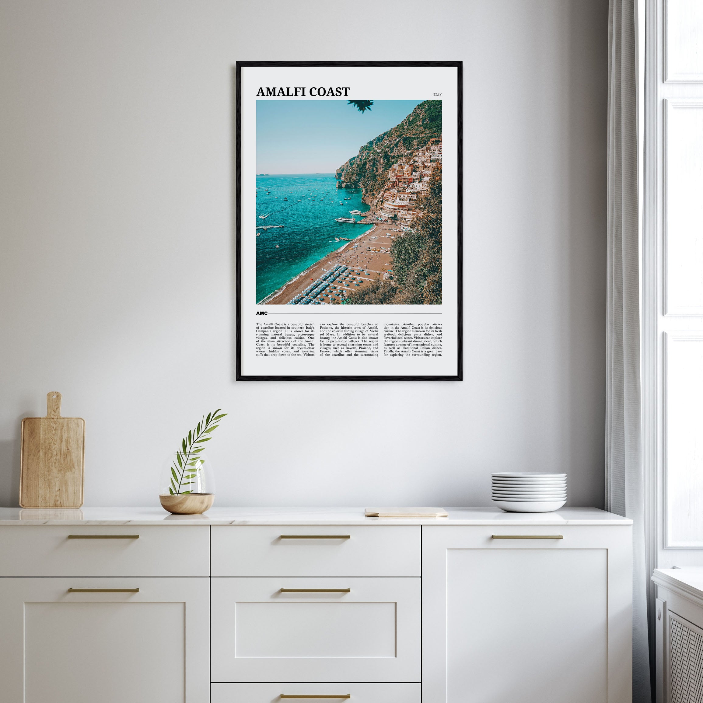 Amalfi Coast Travel Color Poster