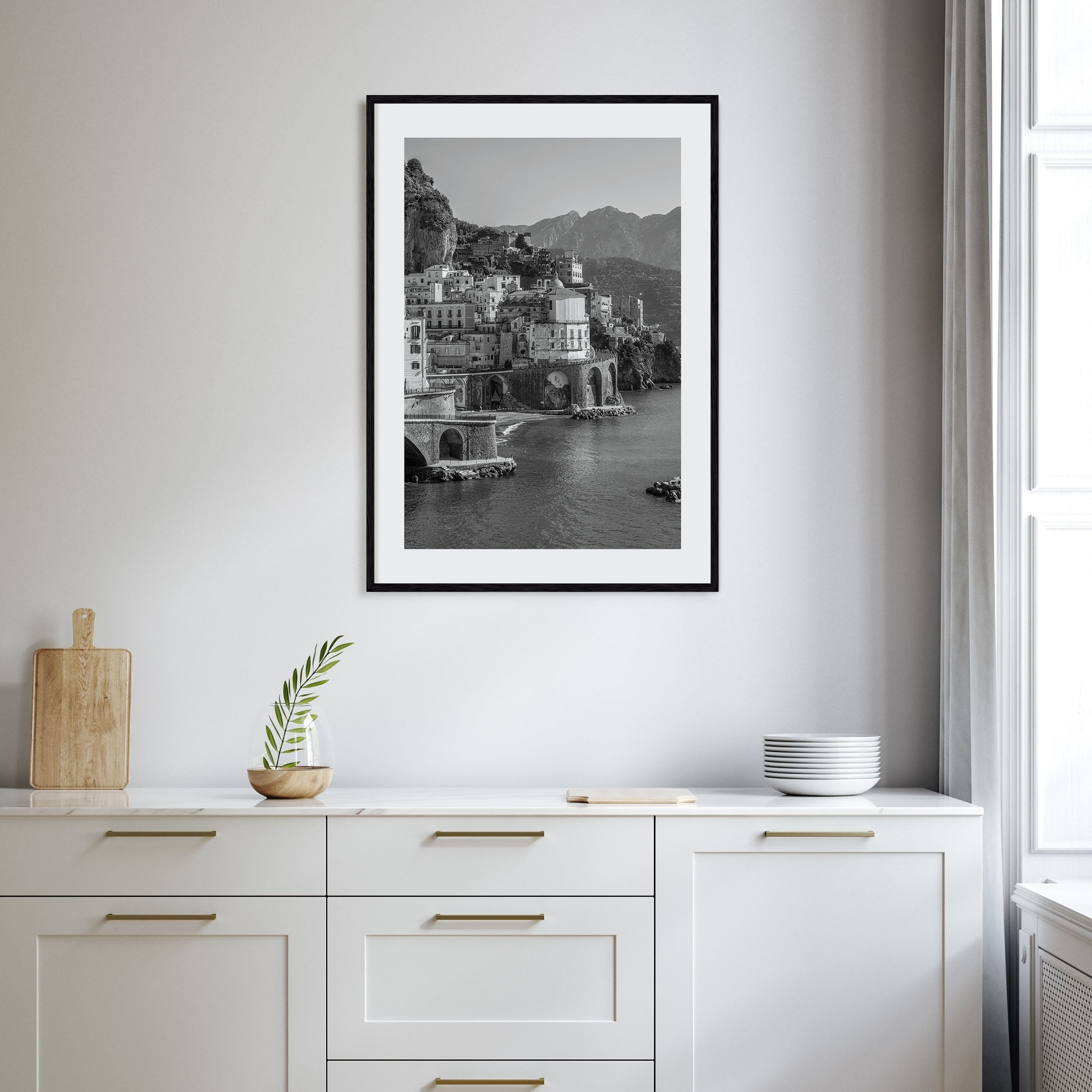 Amalfi Photo B&W Poster
