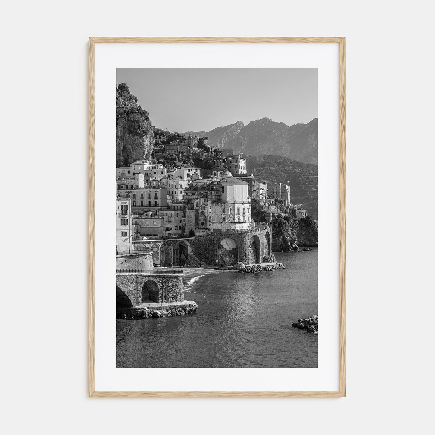 Amalfi Photo B&W Poster