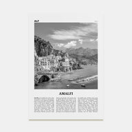 Amalfi Travel B&W No 1 Poster