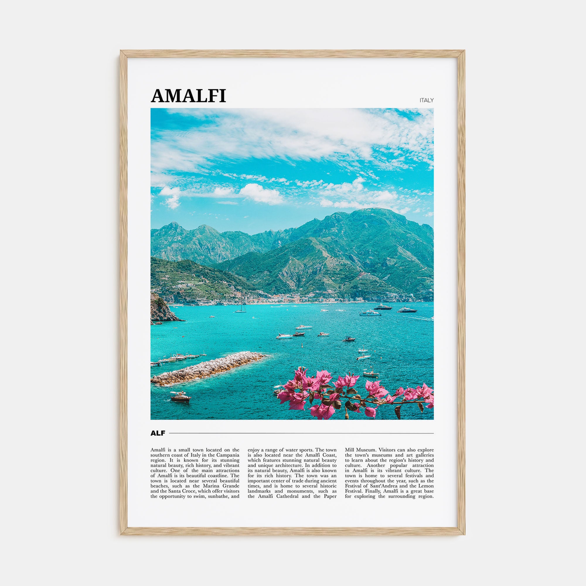 Amalfi Travel Color Poster