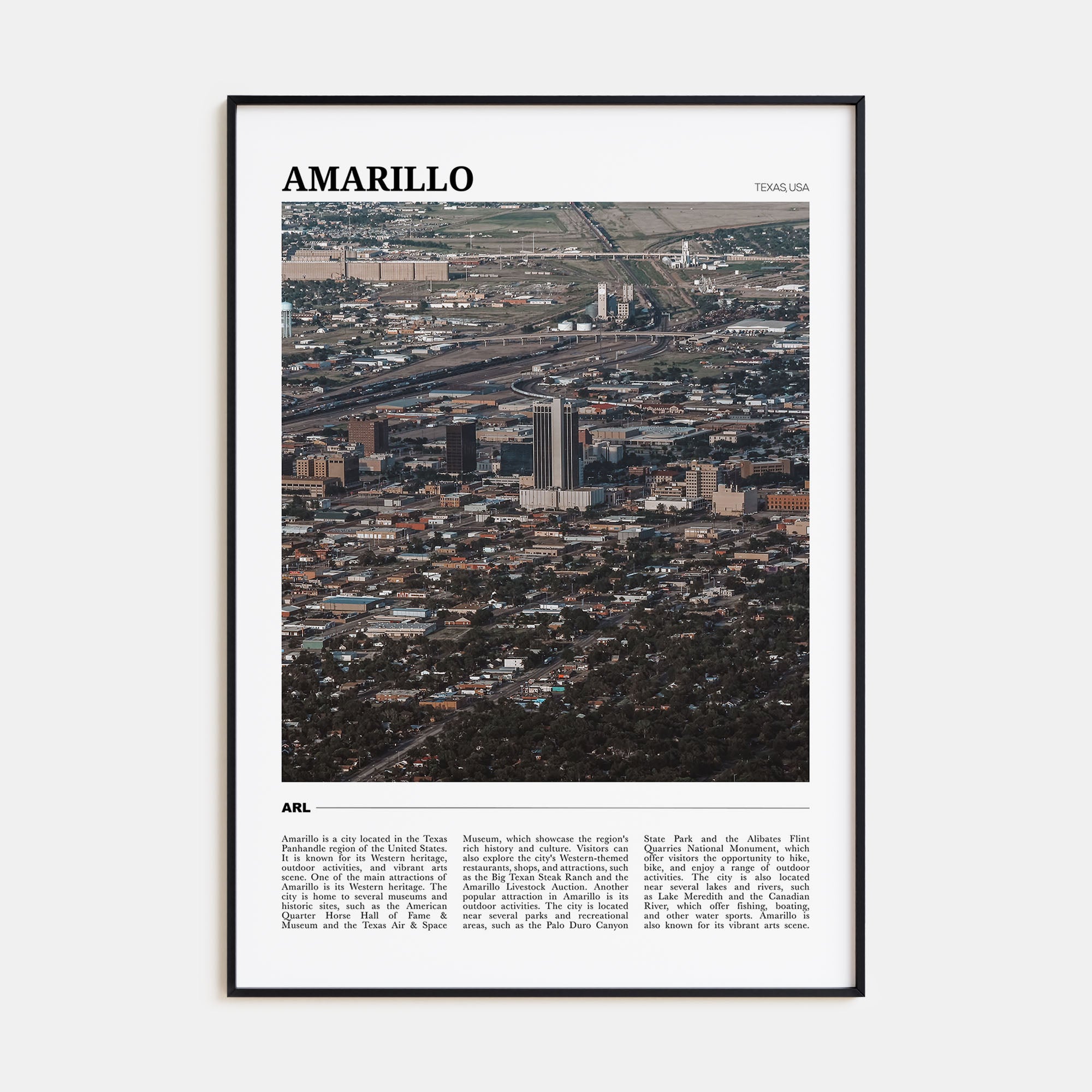 Amarillo Travel Color Poster
