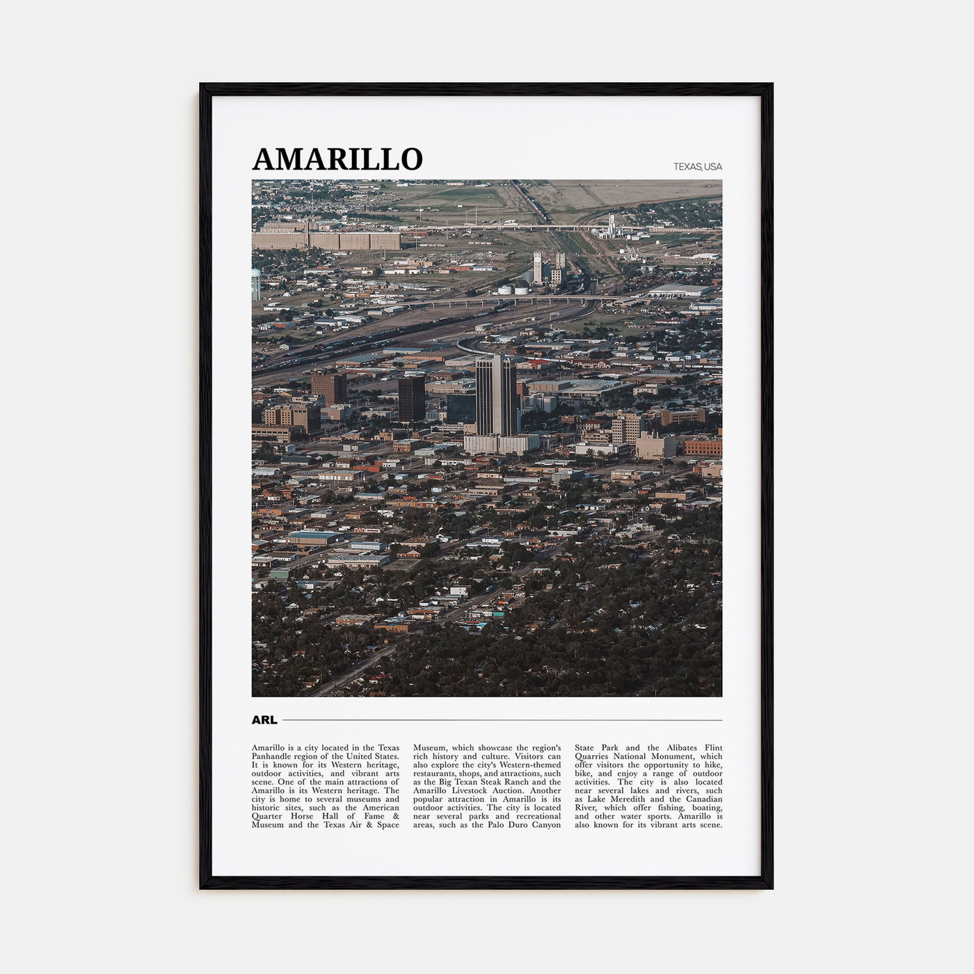 Amarillo Travel Color Poster