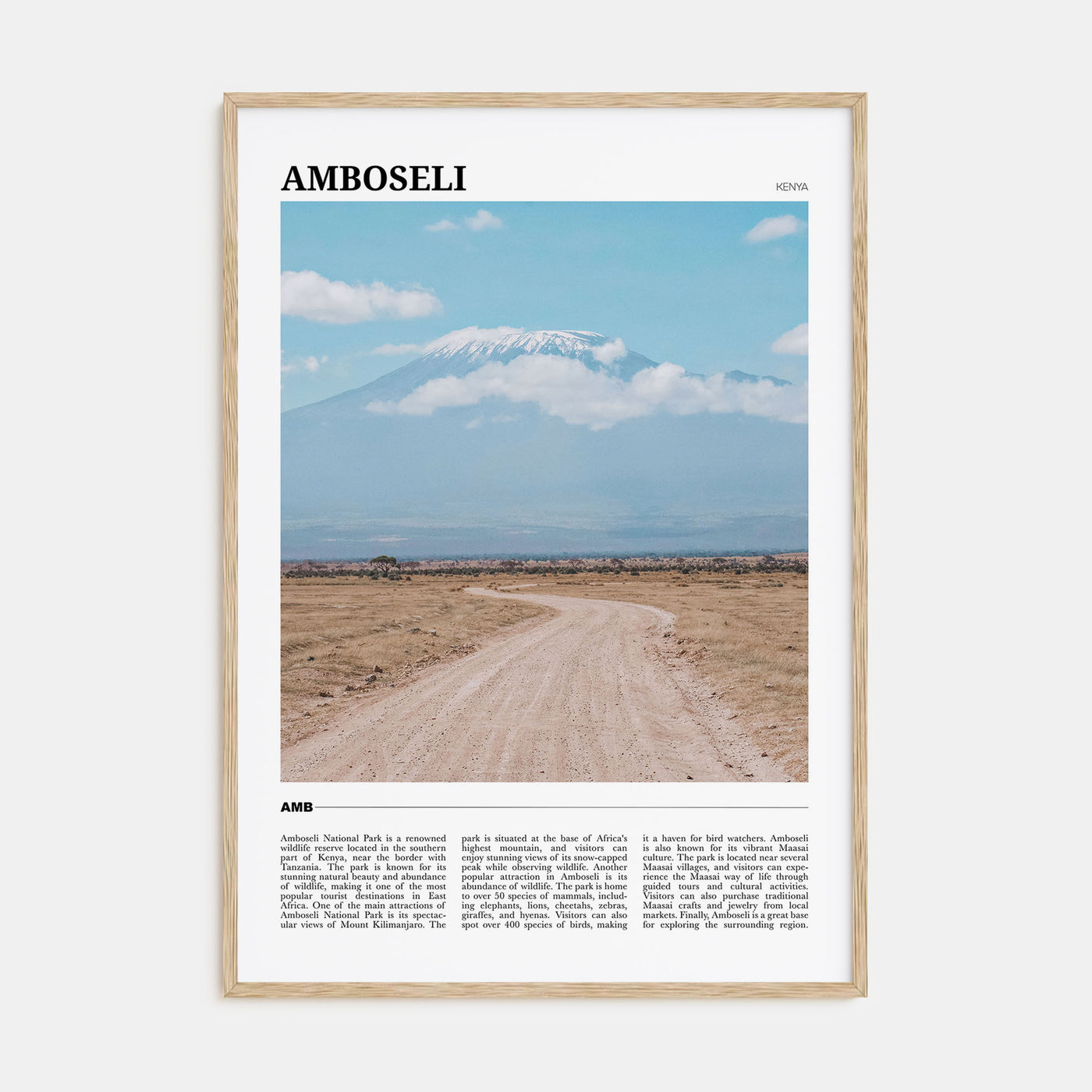 Amboseli Travel Color Poster