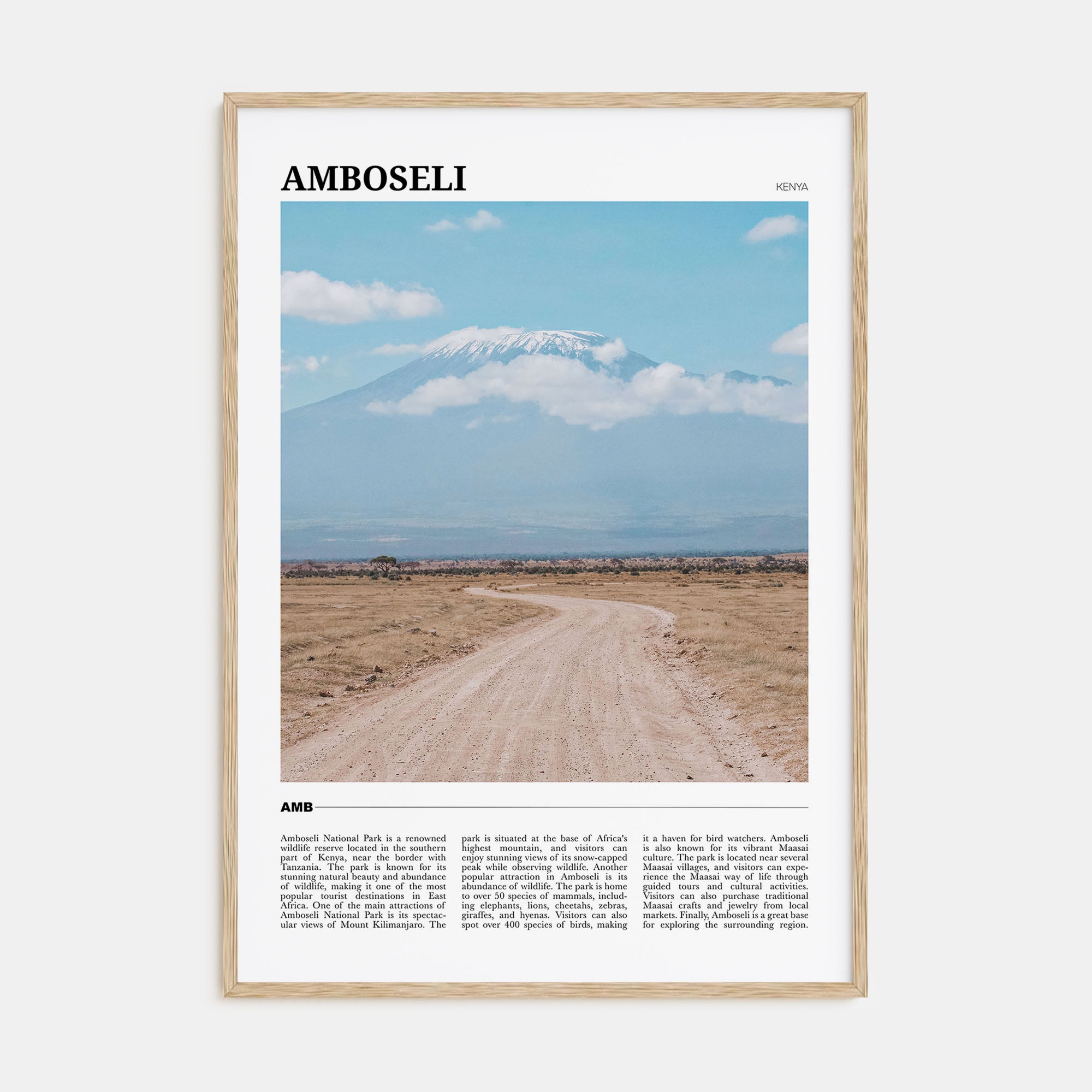 Amboseli Travel Color Poster