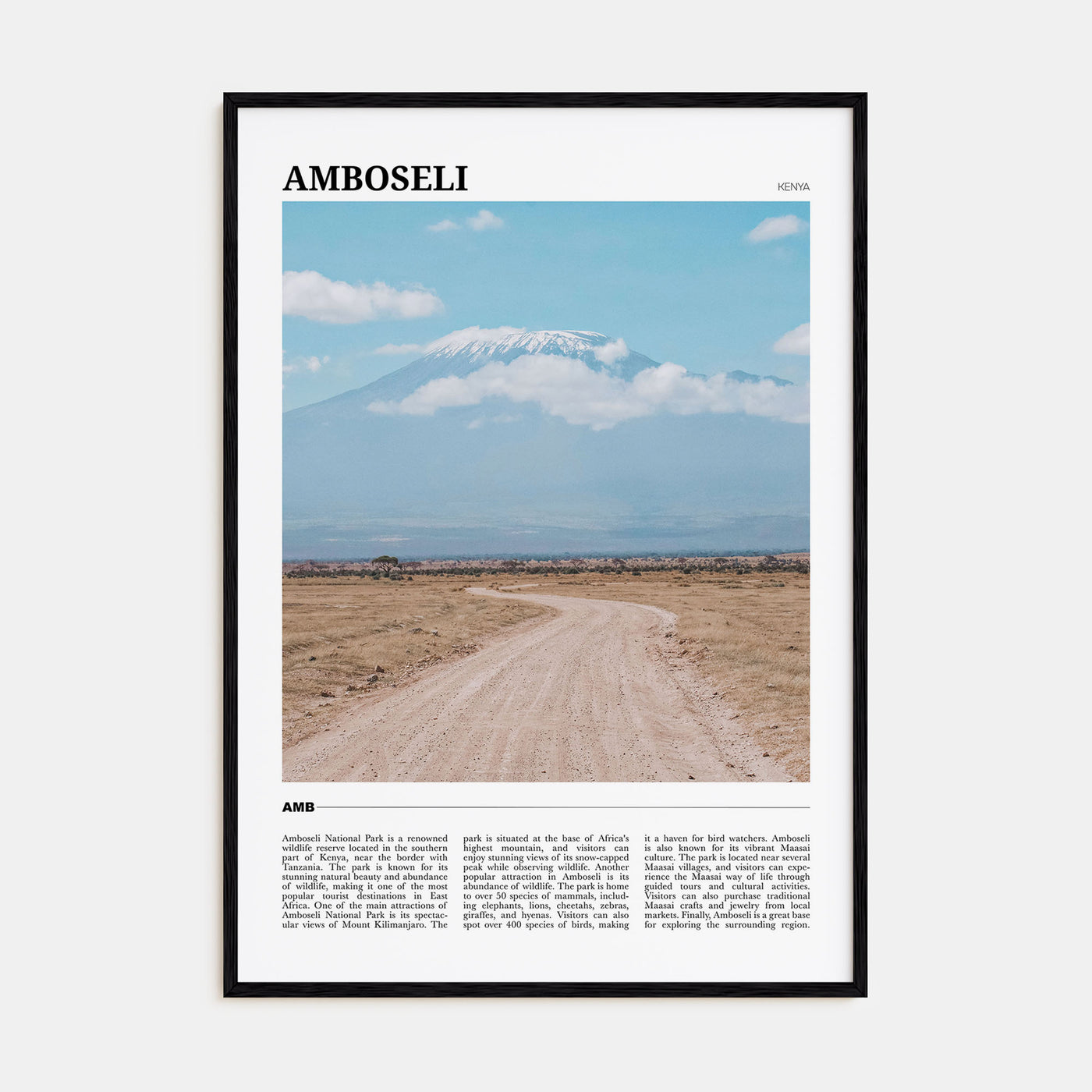 Amboseli Travel Color Poster