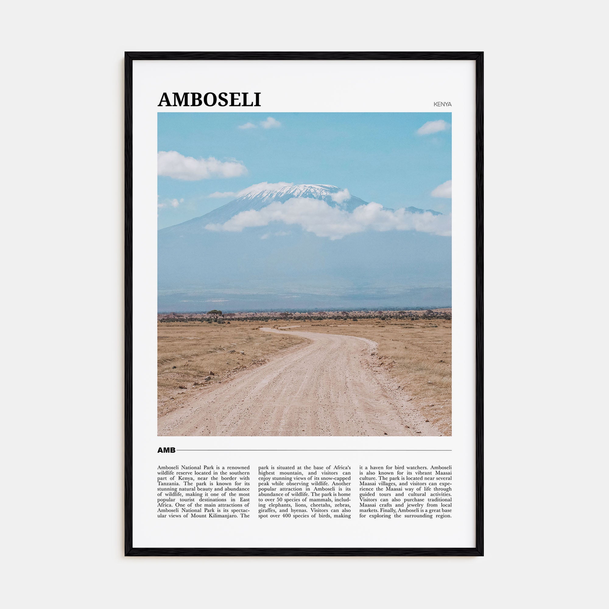 Amboseli Travel Color Poster