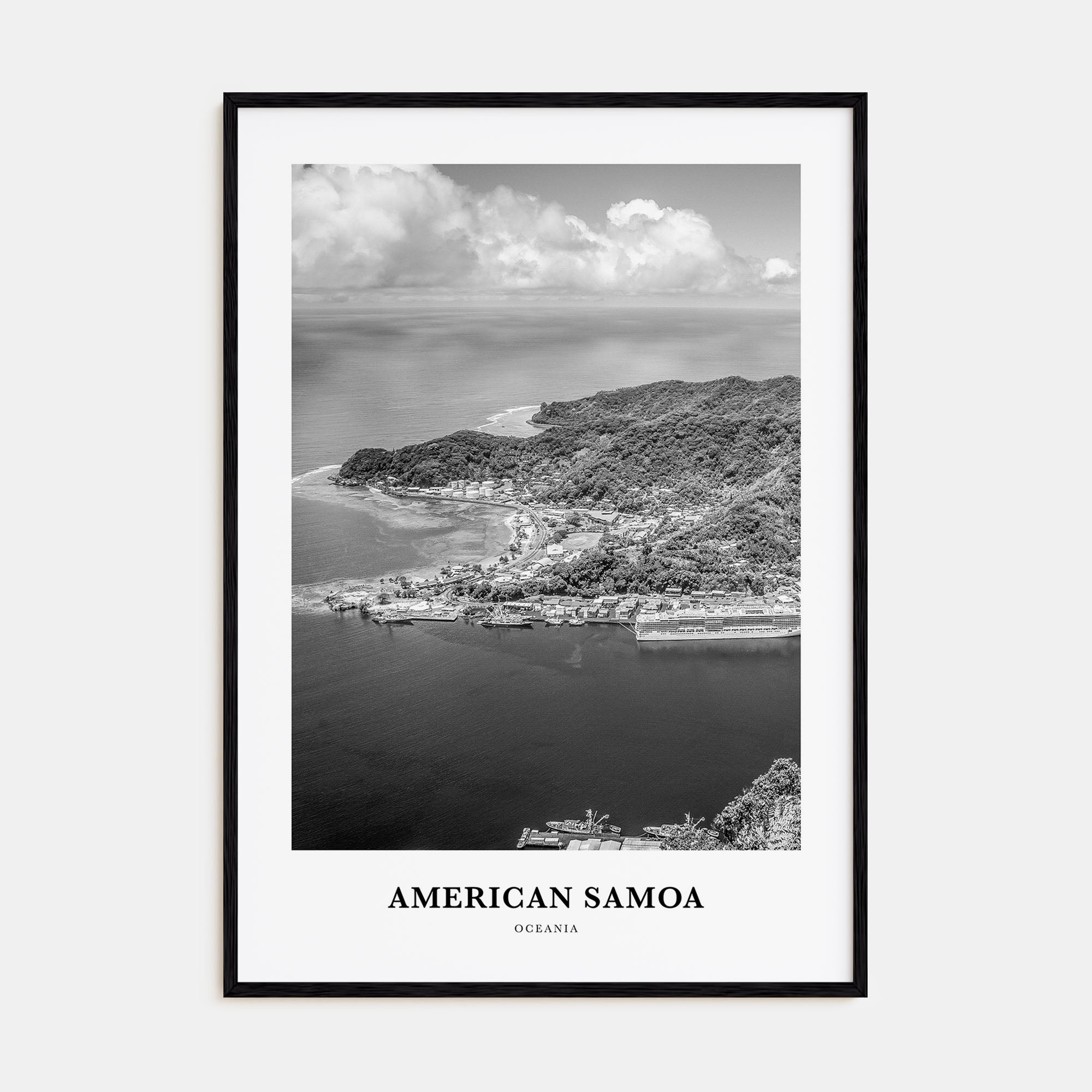 American Samoa Portrait B&W Poster