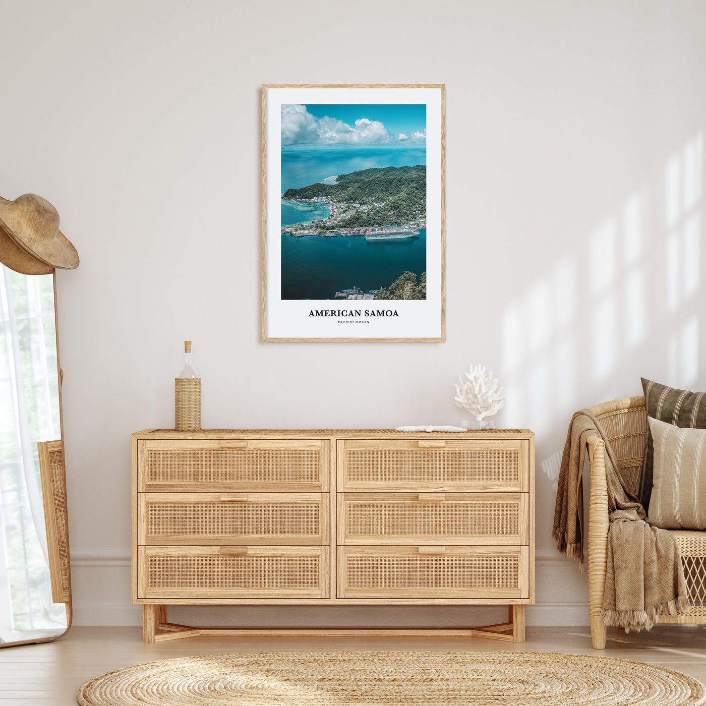 American Samoa Portrait Color Poster