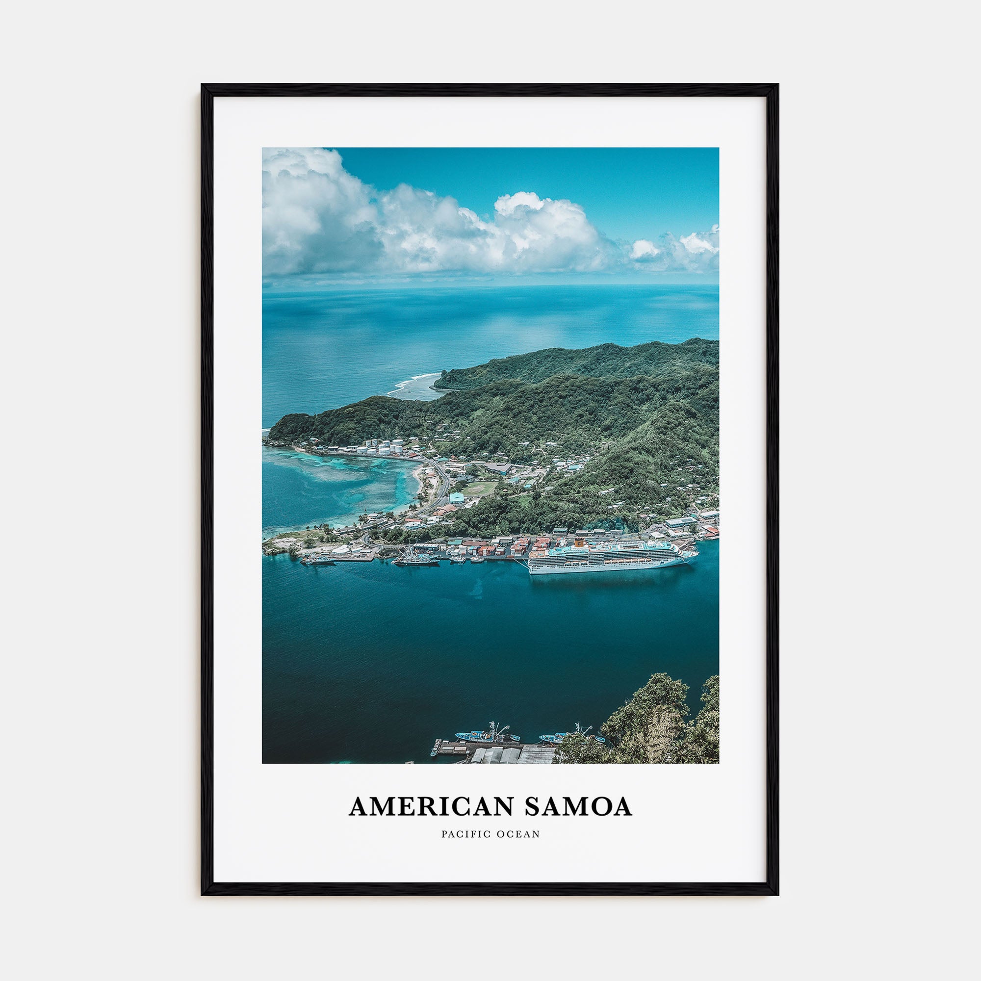 American Samoa Portrait Color Poster