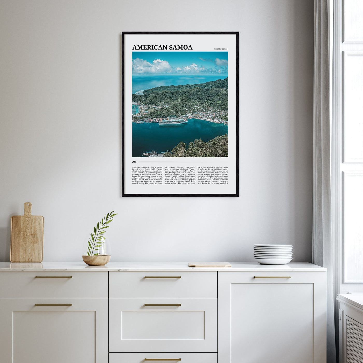 American Samoa Travel Color Poster