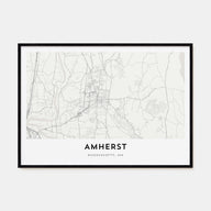 Amherst Map Landscape Poster