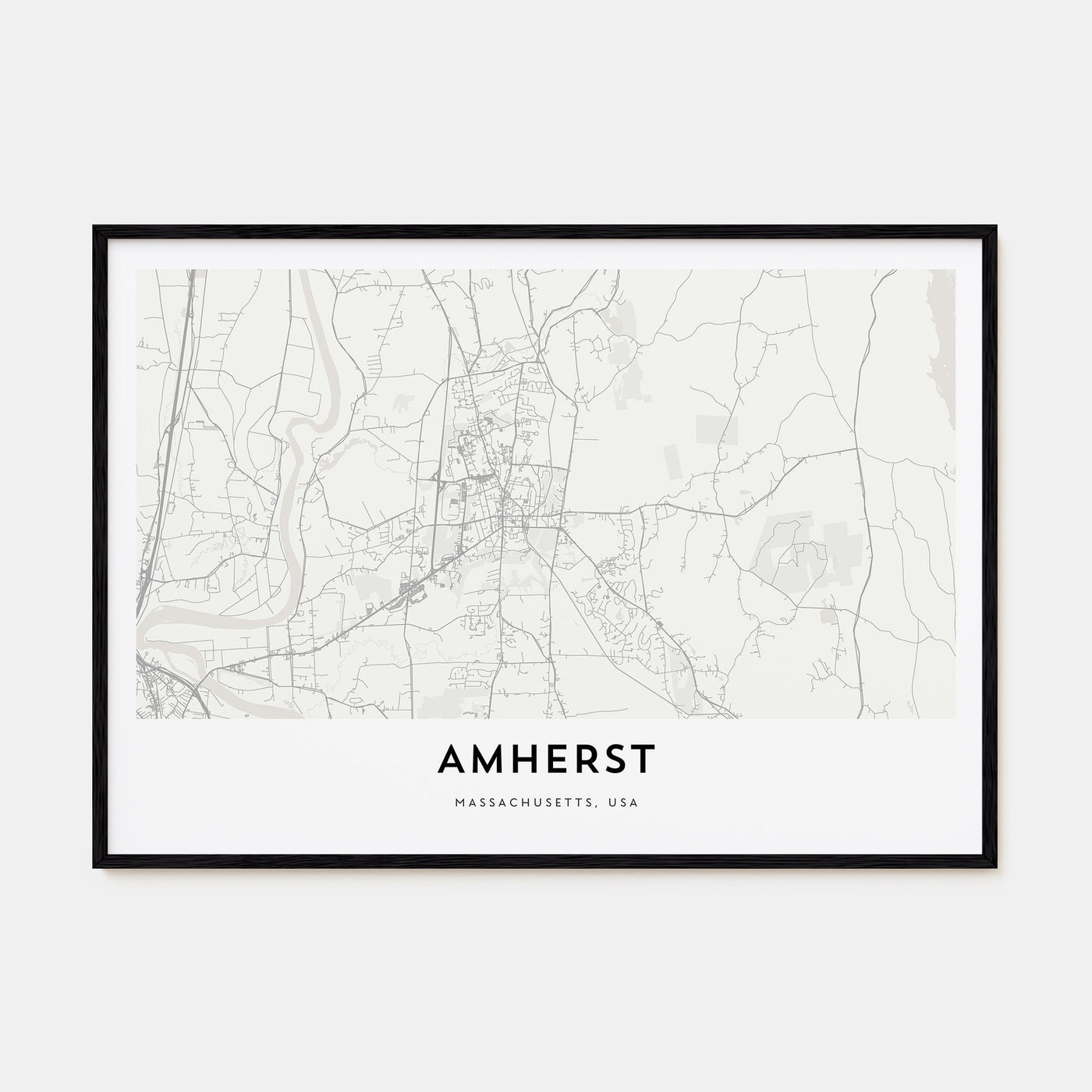 Amherst Map Landscape Poster