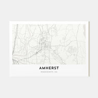 Amherst Map Landscape Poster