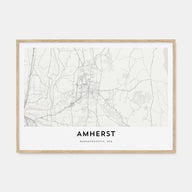 Amherst Map Landscape Poster