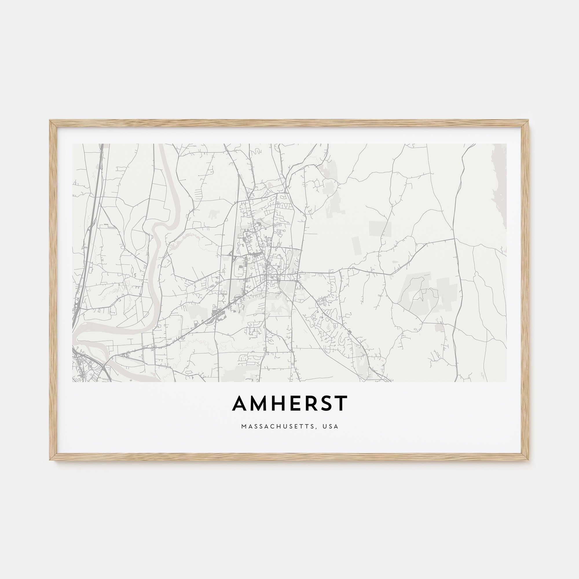 Amherst Map Landscape Poster