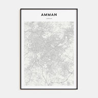Amman Map Portrait Poster