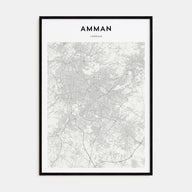 Amman Map Portrait Poster