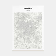 Amman Map Portrait Poster