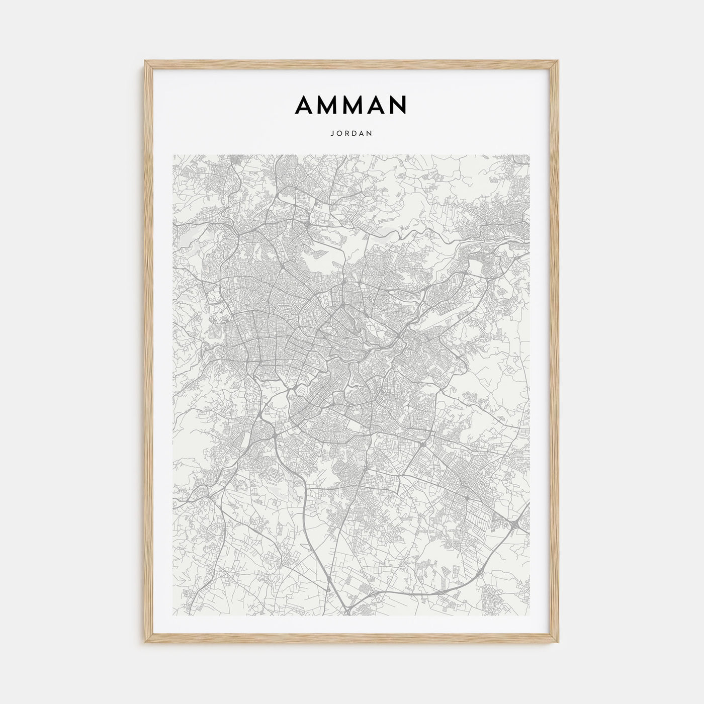 Amman Map Portrait Poster