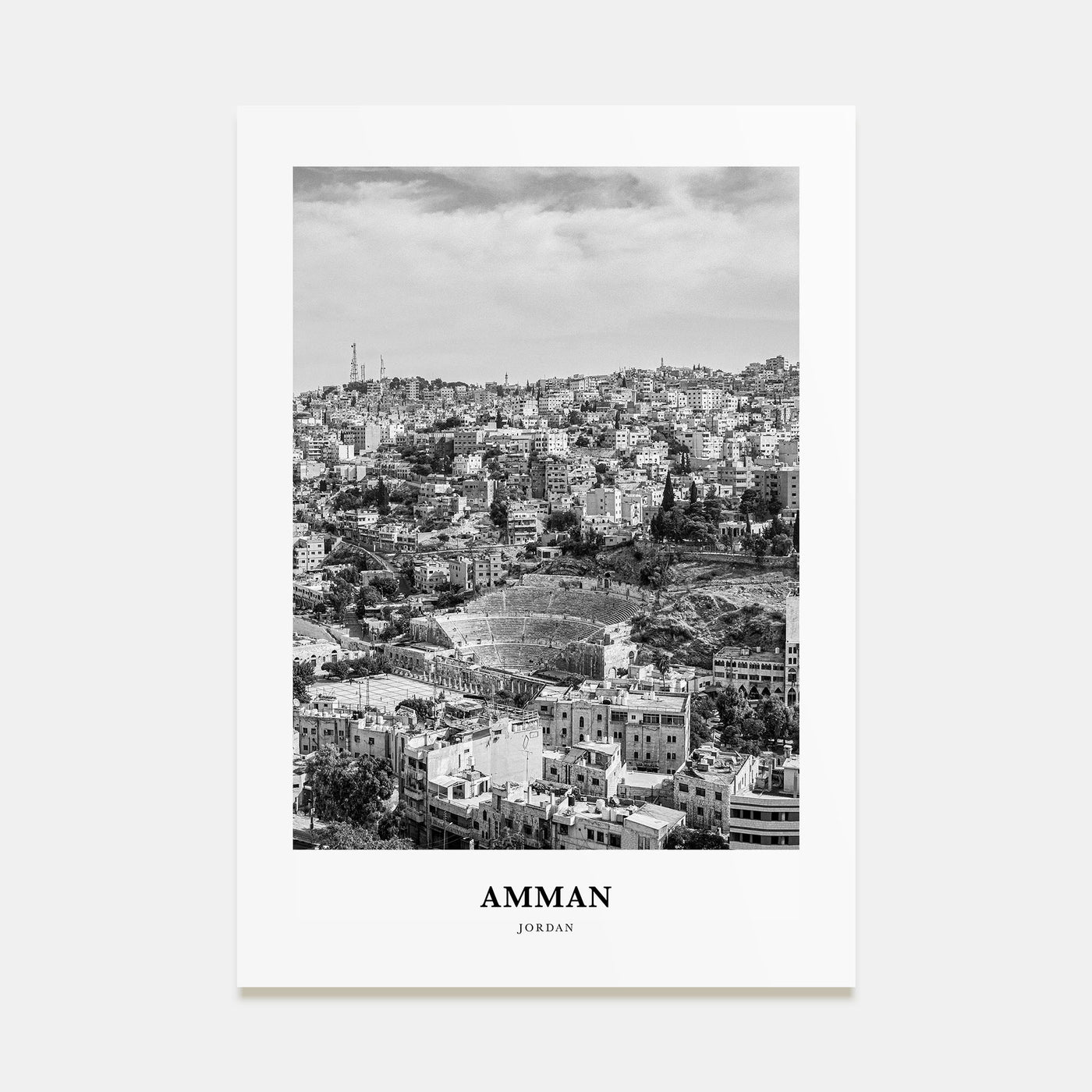 Amman Portrait B&W Poster