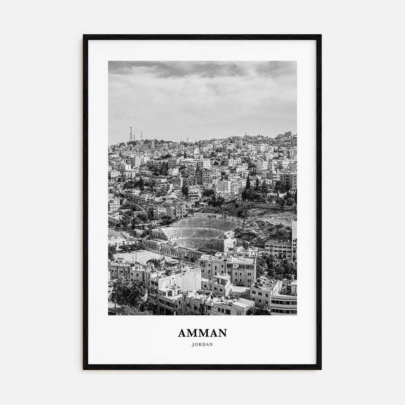 Amman Portrait B&W Poster