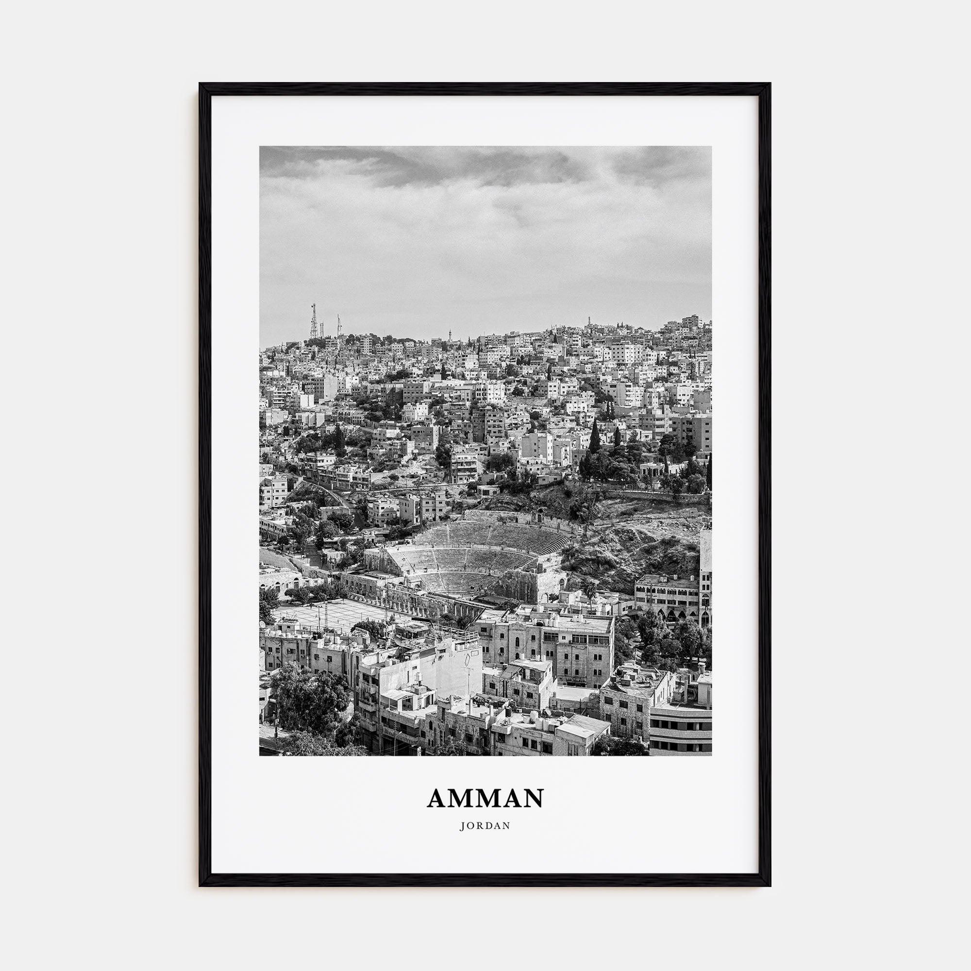 Amman Portrait B&W Poster