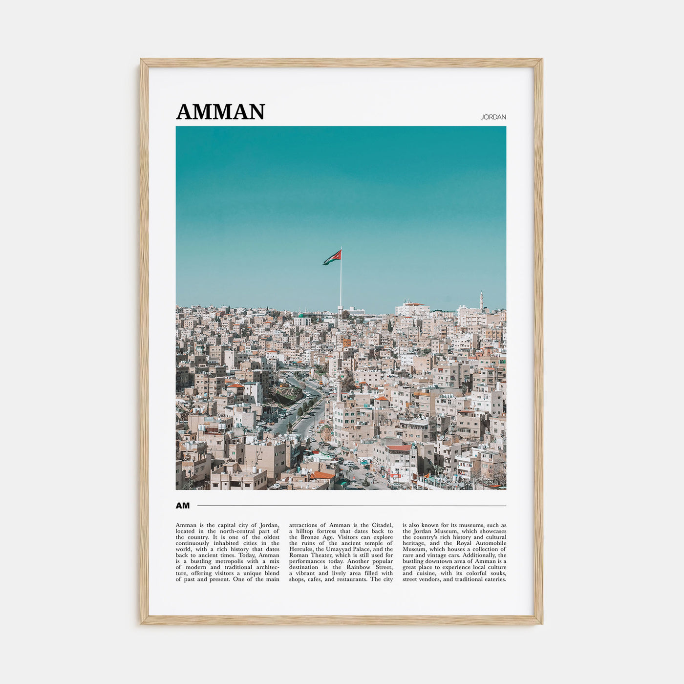 Amman Travel Color Poster