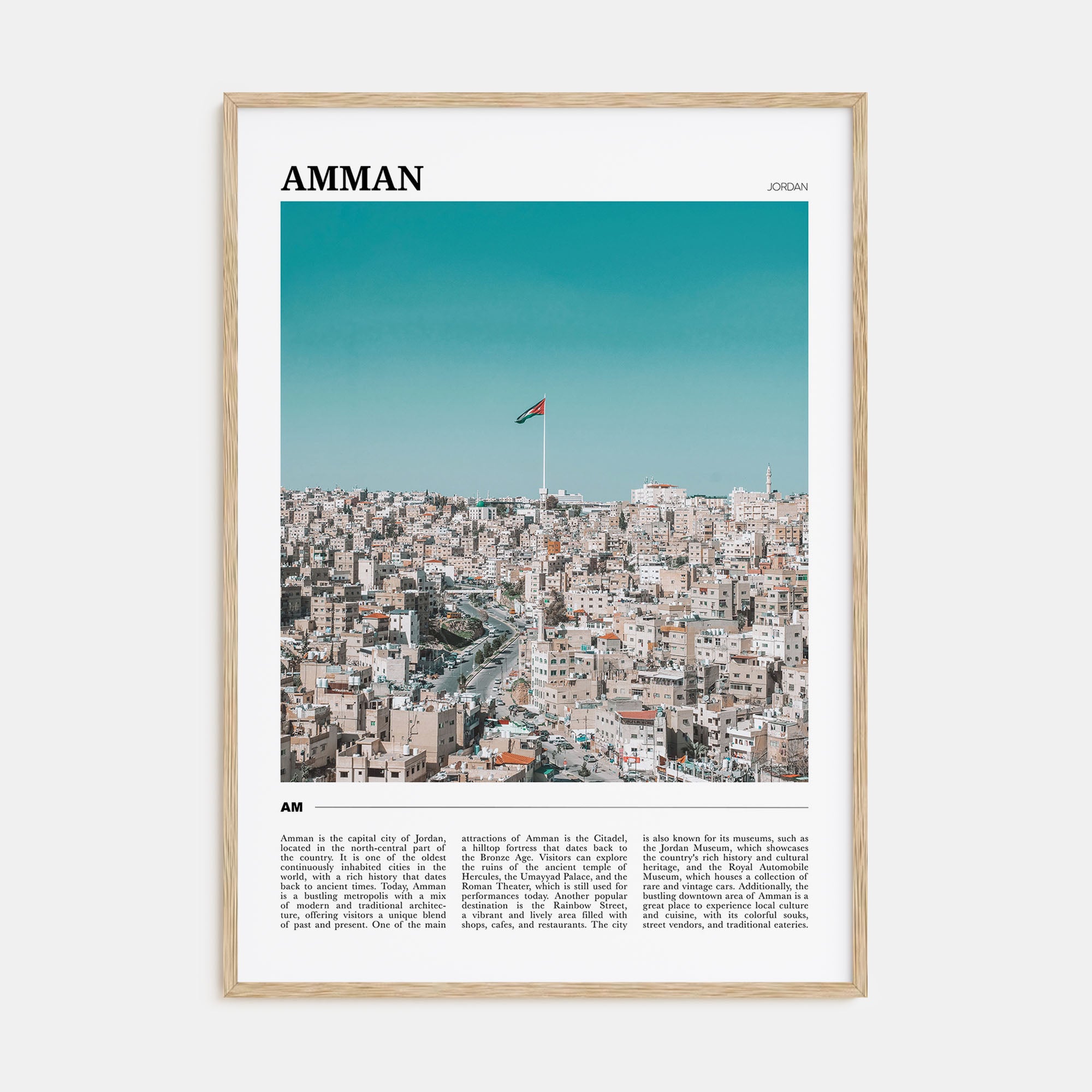 Amman Travel Color Poster