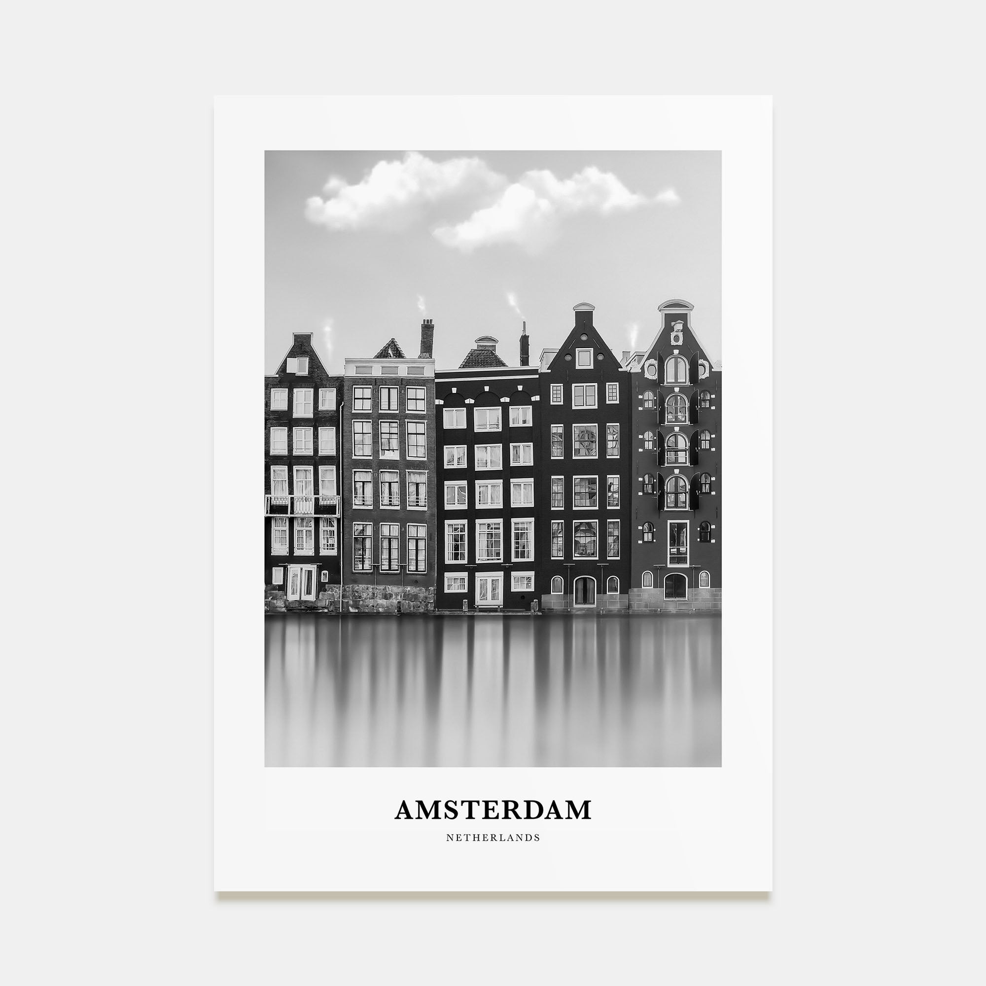 Amsterdam Portrait B&W No 2 Poster
