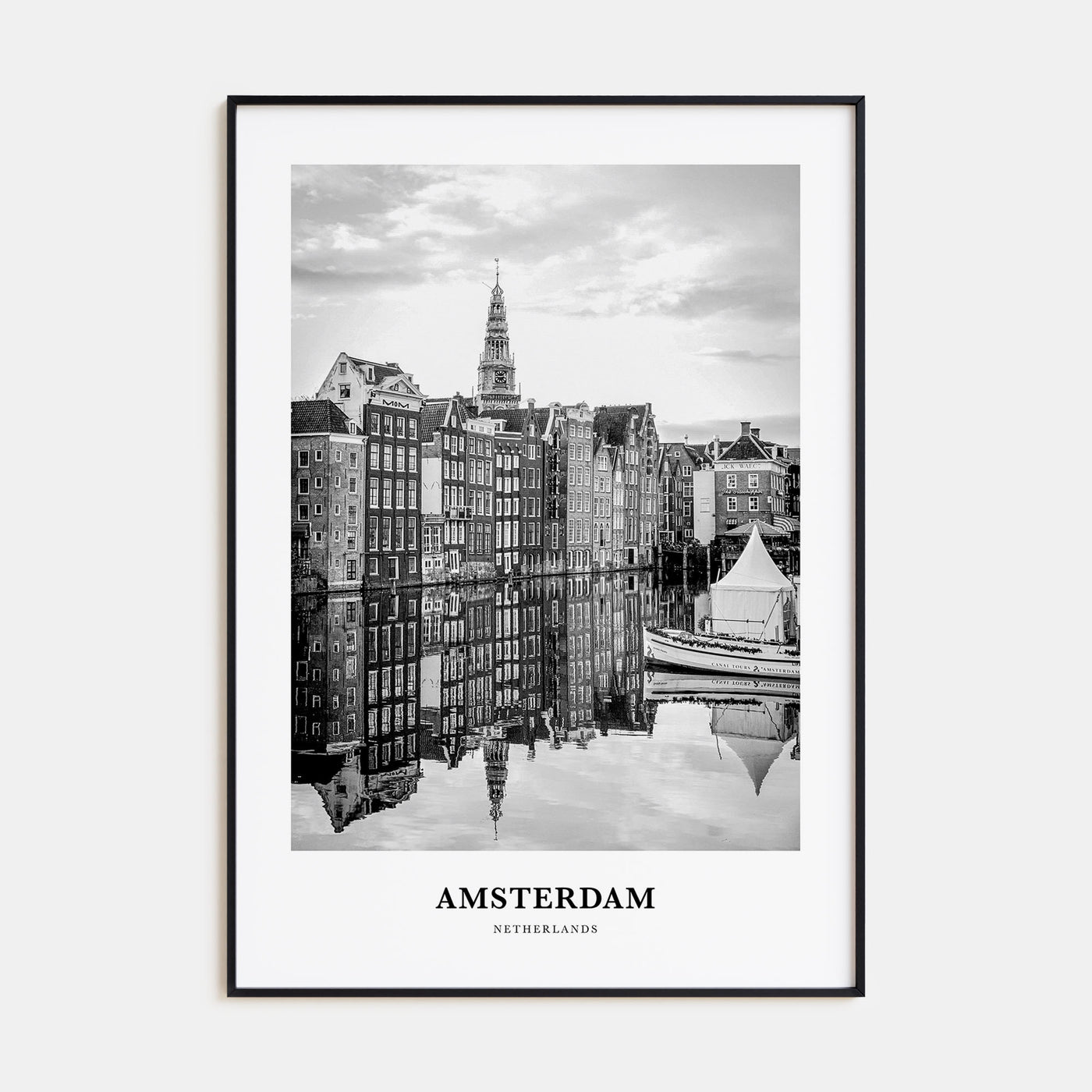 Amsterdam Portrait B&W No 3 Poster