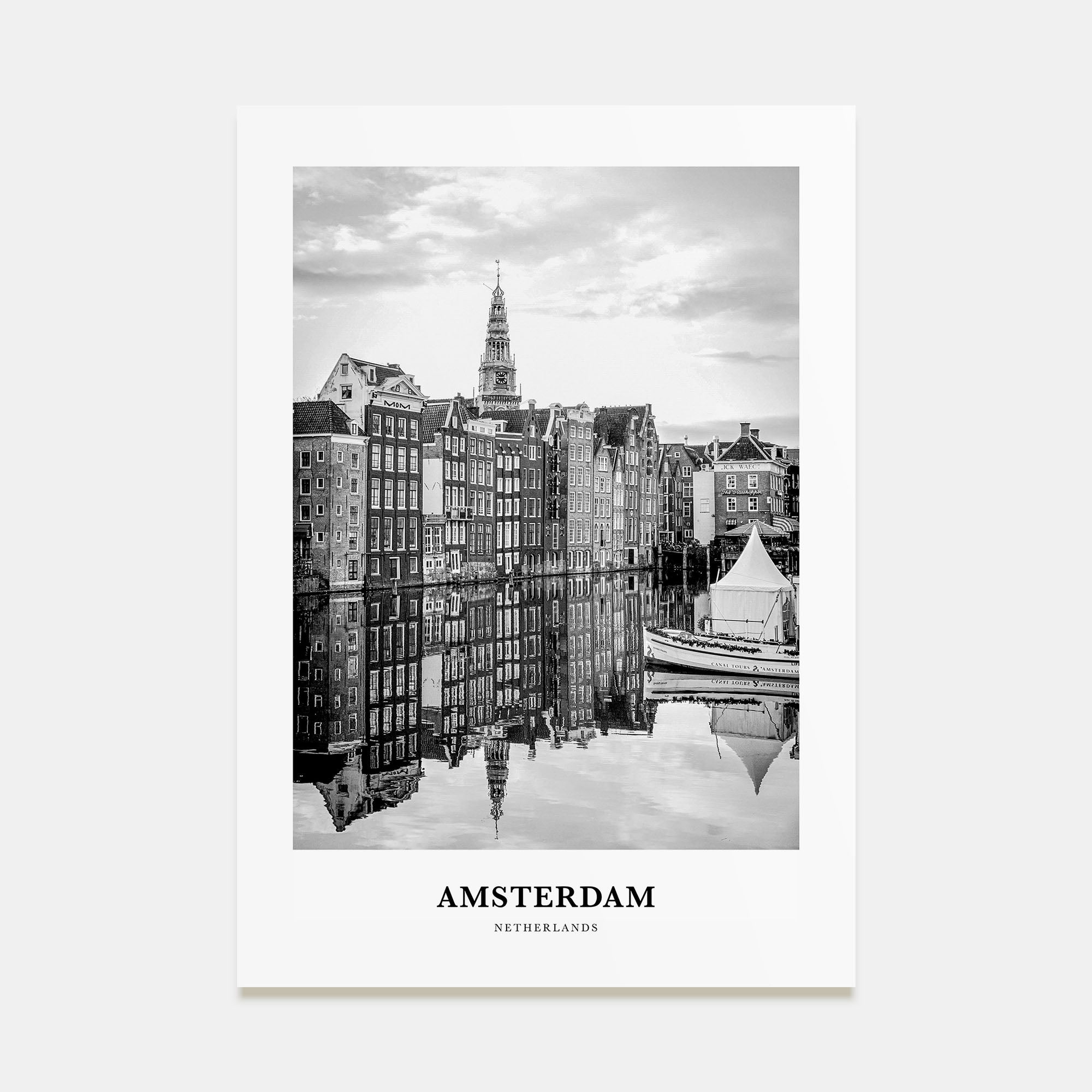 Amsterdam Portrait B&W No 3 Poster