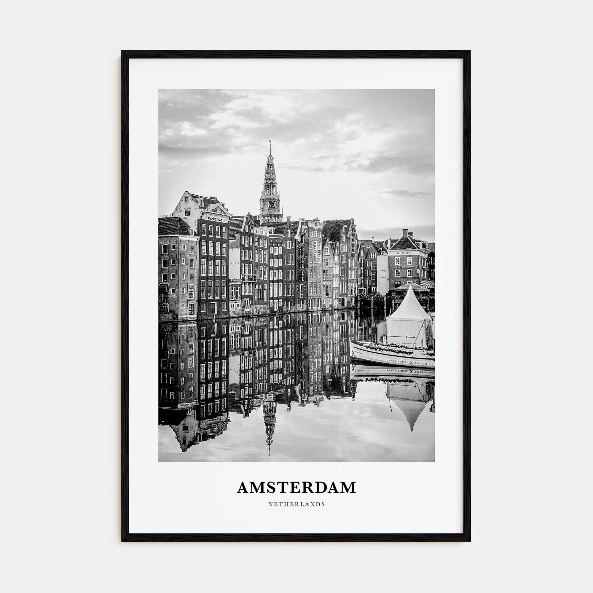 Amsterdam Portrait B&W No 3 Poster