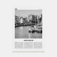Amsterdam Travel B&W No 2 Poster