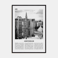 Amsterdam Travel B&W No 3 Poster