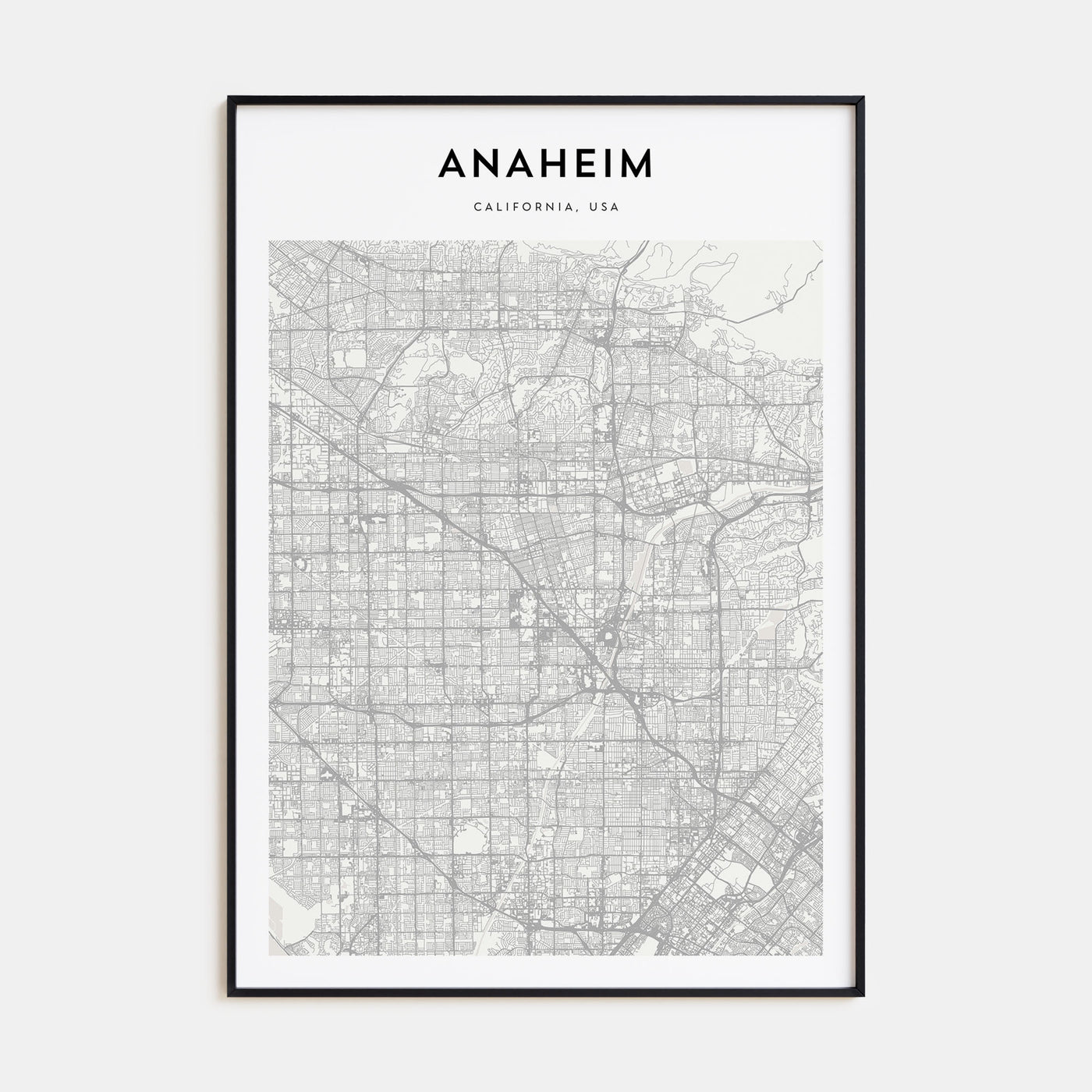 Anaheim Map Portrait Poster
